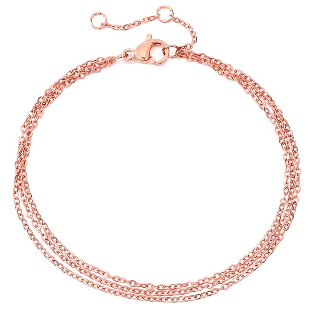 ⚜️𝟯𝟬%𝗢𝗙𝗙 𝗯𝘂𝗻𝗱𝗹𝗲𝘀 𝟯+⚜️ NEW 3 Layered Stainless Steel Chain Bracelet - Picture 8 of 10